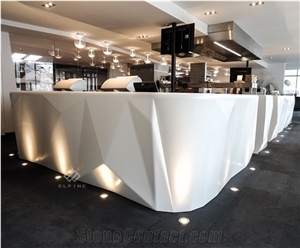 High End Artificial Marble Led Light Night Club Bar Counter