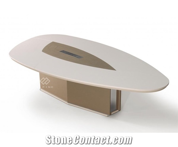 Hot Sale Unquie Design Solid Surface Oval Meeting Table