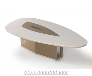 Hot Sale Unquie Design Solid Surface Oval Meeting Table