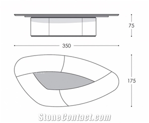 Hot Sale Unquie Design Solid Surface Oval Meeting Table