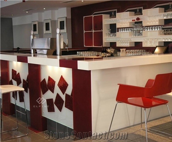 Luxury Artificial Marble Customized Restaurant Counter