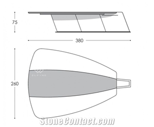 New Product Artificial Marble V Sahped Conference Table