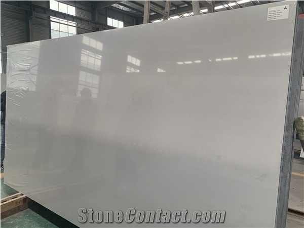 Pure Super White Artificial Quartz Slab for Kitchen Slabs