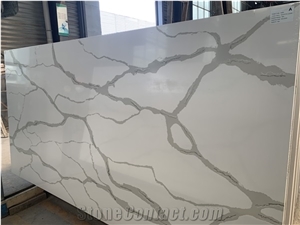 Quartz Stone White Calacatta Engineer Slabs