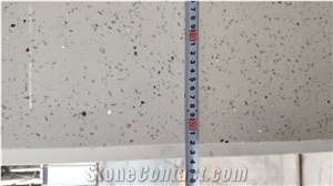 Sparkle Big Grain White Quartz Slabs Engineer Stones