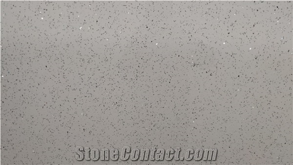 Sparkle Big Grain White Quartz Slabs Engineer Stones