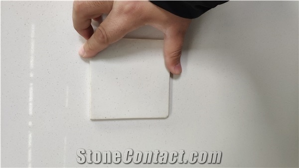 White Crystal Snow White Quartz Stones for Countertop