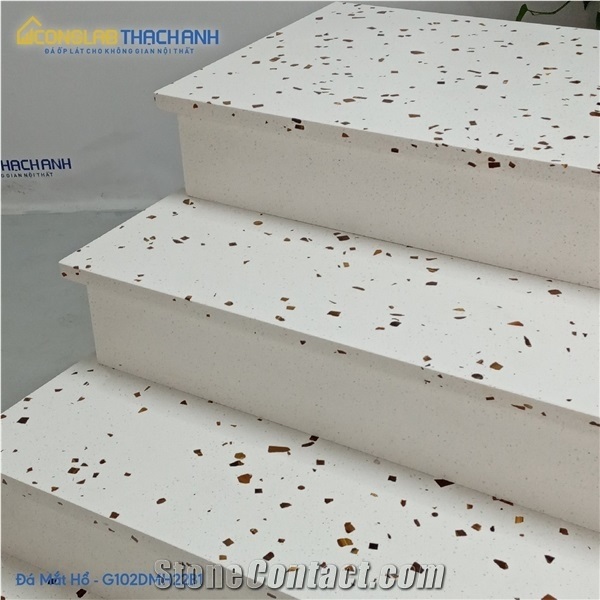 Artificial Quartz Steps - Quartz Stone Stairs- Tiger Eyes