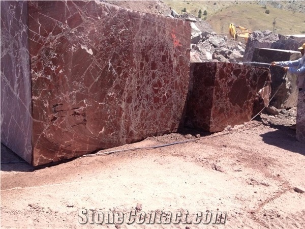Rosso Levanto Marble Blocks