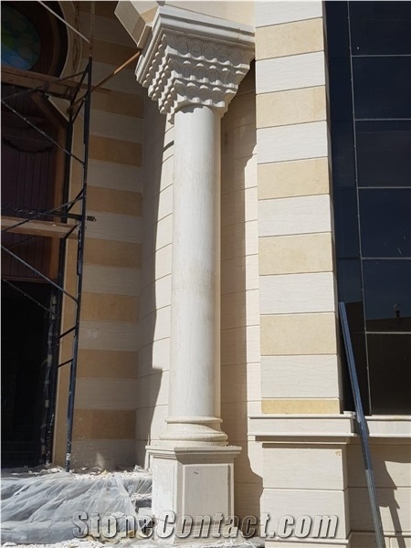 Beige Marble Columns