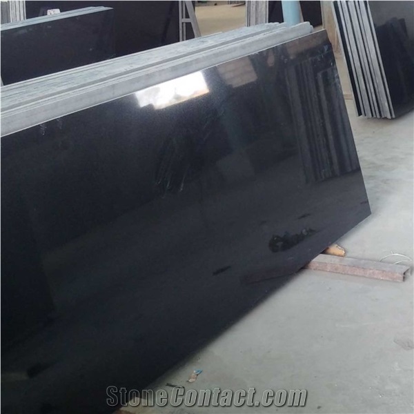 Jet Black Granite Flooring Tiles