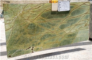 Rainforest Green Marble Tiles, Slabs