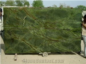 Rainforest Green Marble Tiles, Slabs