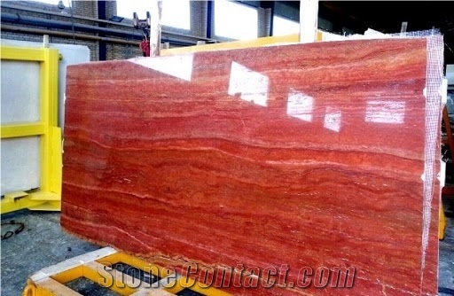 Azarshahr Red Travertine Slabs