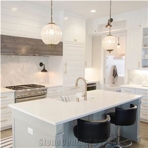 Quartz Kitchen Countertop, Island Top
