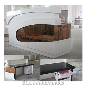 Artificial Stone Custom Design Furniture Solid Surface Reception Desk Artificial Stone Custom Design Furniture Solid Surface Reception Desk