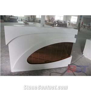 Artificial Stone Custom Design Furniture Solid Surface Reception Desk