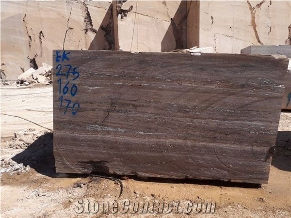 Chocolate Travertine Blocks, Brown Travertine Block