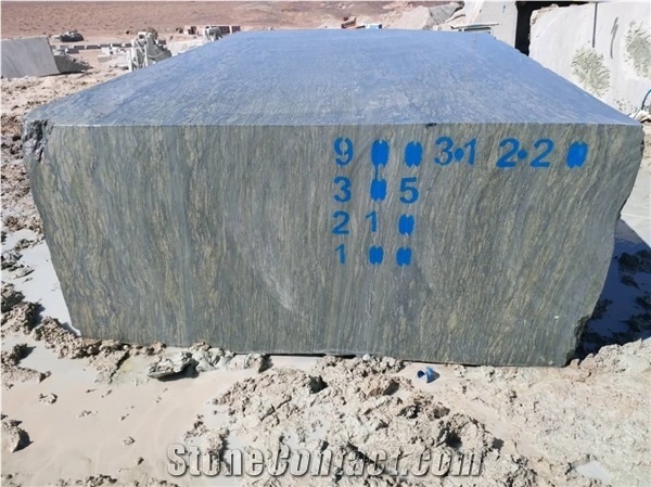 Picasso Green Granite Blocks, Iran Green Granite