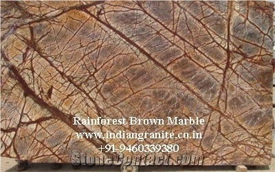 Rainforest Brown Marble Slabs