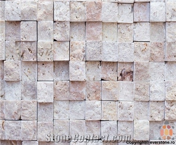 Classic Travertine 3d Mosaic Tiles 30x30x1.5cm