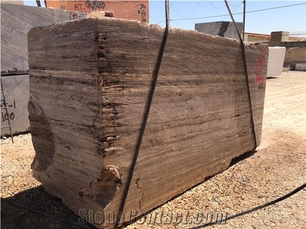 River Silver Travertine Blocks