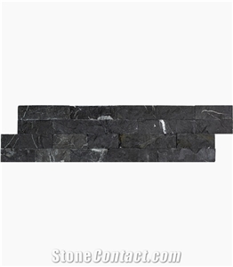 Anatolian Black Splitface Marble Corner, Wall Cladding Panel Anatolian Black Splitface Marble Corner, Wall Cladding Panel