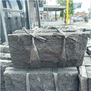 Black Candi Andesite Split Wall Tiles, Indonesia Black Andesite
