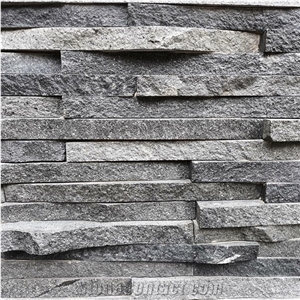 Black Candi Andesite Split Wall Tiles, Indonesia Black Andesite