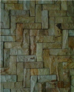 Palm Palimo Split Yellow Palimanan Sandstone Wall Stone