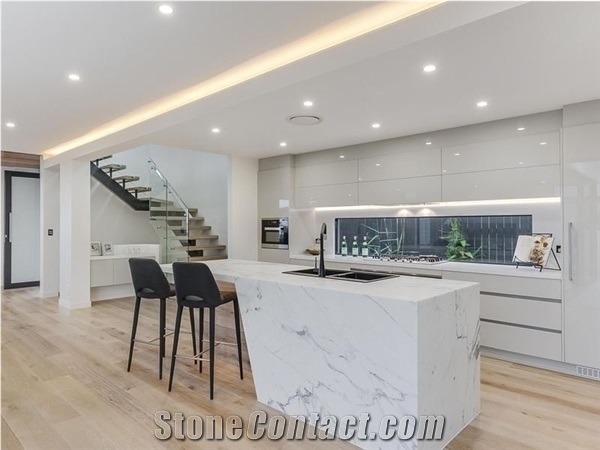 Calacatta Marble Island Bench Top, Kitchen Countertop