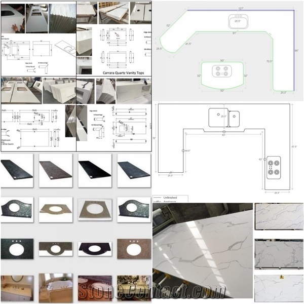 Prefabricated Quartz Vanity Tops