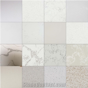 Sparkling Artificial Quartz Countertop Double Sink