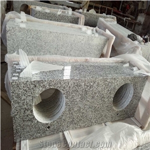 White Granite Double Sink Vanity Tops