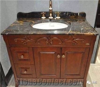 White Granite Double Sink Vanity Tops