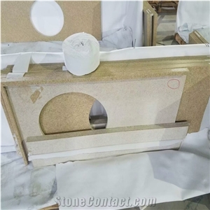 White Quartz Vanity Tops with Undermount Sink