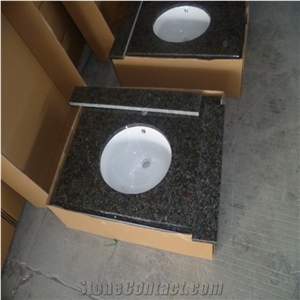 Yellow Granite Bathroom Single Sink Vanity Top