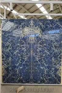 Azul Bahia Artificial Granite Sintered Slab Wall Matched