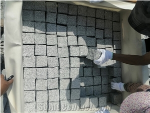 New G603 Grey Granite Cube Stone Cobble Sets Garden Pavers