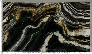 Black and Gold Namco Quartzite Slab
