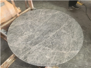 Hermes Grey Ash Grey Marble Round Table Top