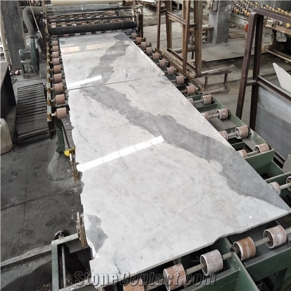 Sky White Marble Slab Tiles Skirting Walling Tile