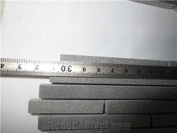 Linear Strips,Chinese Andesite Mosaic,Black Decoration