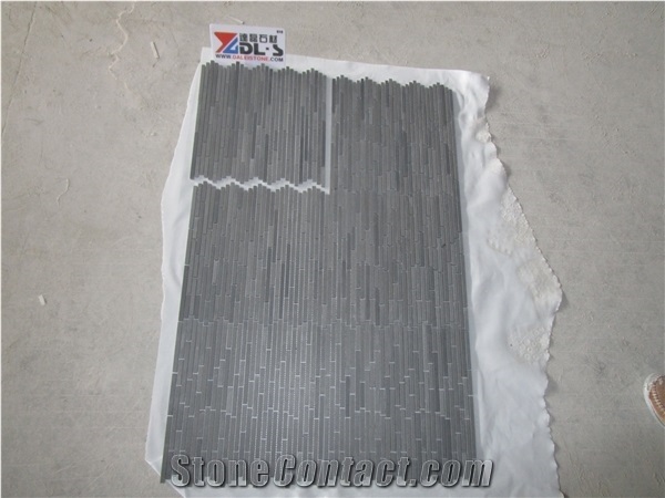 Linear Strips,Chinese Andesite Mosaic,Black Decoration