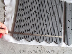 Linear Strips,Chinese Andesite Mosaic,Black Decoration