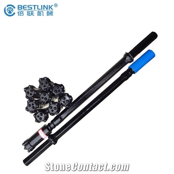 R25 Thread Shank End Rod with Button Bits & Coupling Sleeve