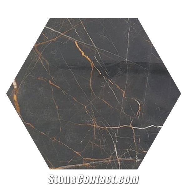 Golden Black Marble Tiles & Slabs