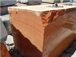 Red Travertine Blocks