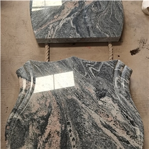 China Factory Juparana Granite Double Monuments Headstones