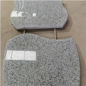 China Jilin White G603 Granite Double Monument Headstones
